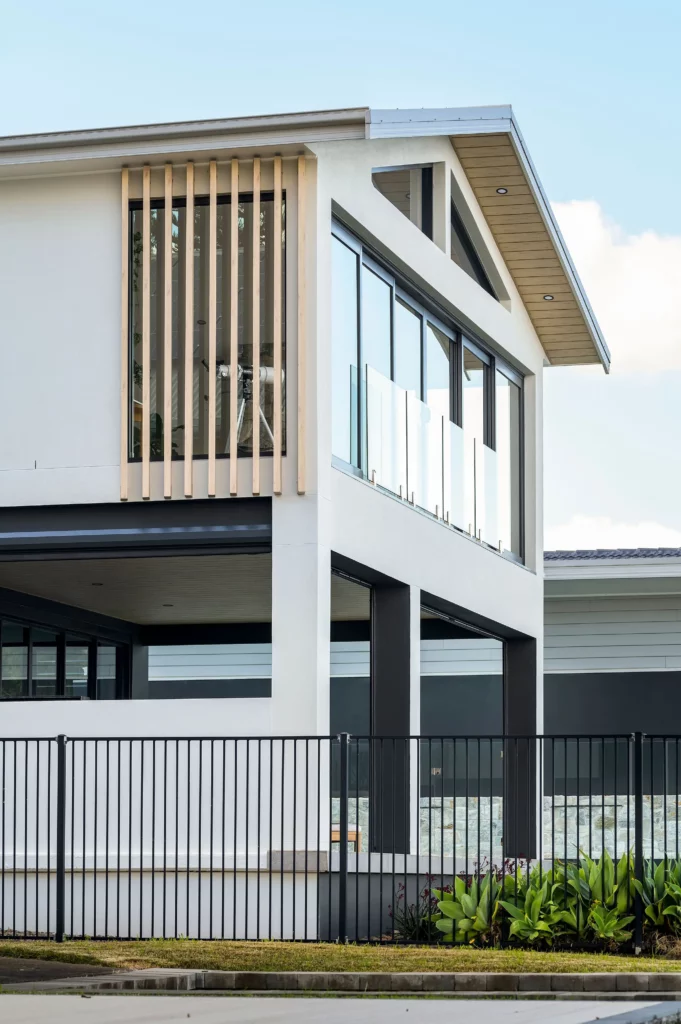 exterior of home extension with timber cladding